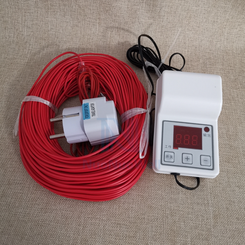 220V 1,5KW inteligentny regulator temperatury + drut grzewczy do gleby rolnictwo ogród szklarnia sukulenty utrzymuj ciepło zestaw ras
