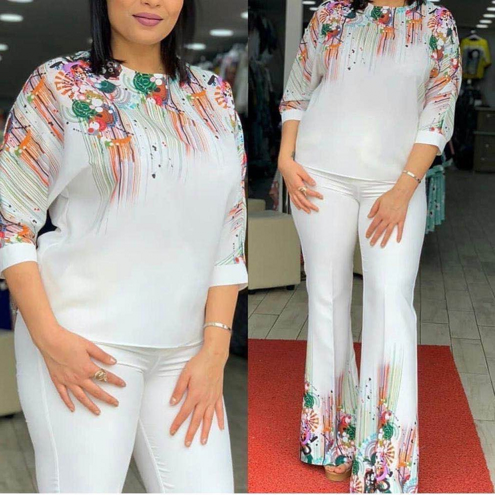 2ชิ้นชุด Africa เสื้อผ้า2022แอฟริกัน Dashiki ใหม่ Dashiki แฟชั่นสูทด้านบนและกางเกง Super Elastic Party ขนาดใหญ่สำหรับสุภาพสตรี