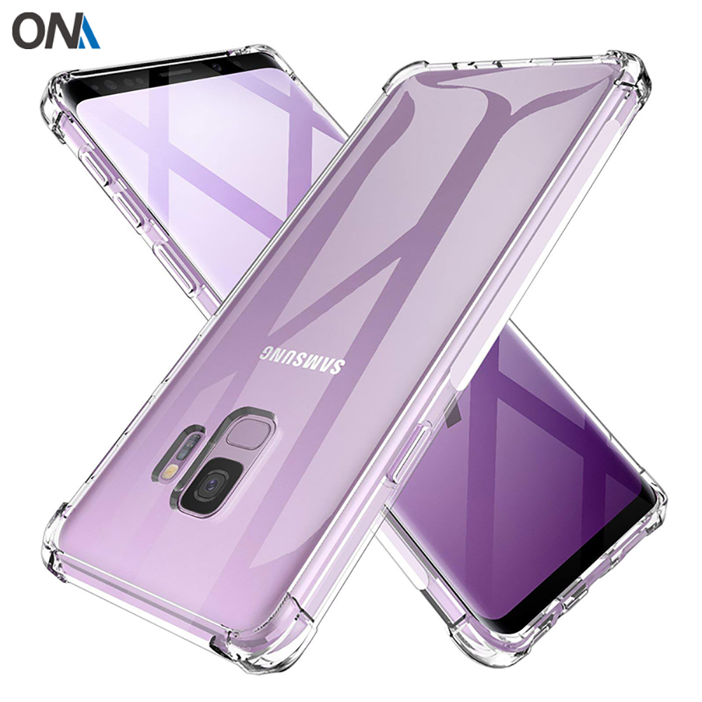 Schokbestendig hoesje voor Samsung Galaxy S9 / S9 Plus Doorzichtige siliconen telefoonhoesjes op voor Samsung Galaxy S9 Plus Edge Achterkant