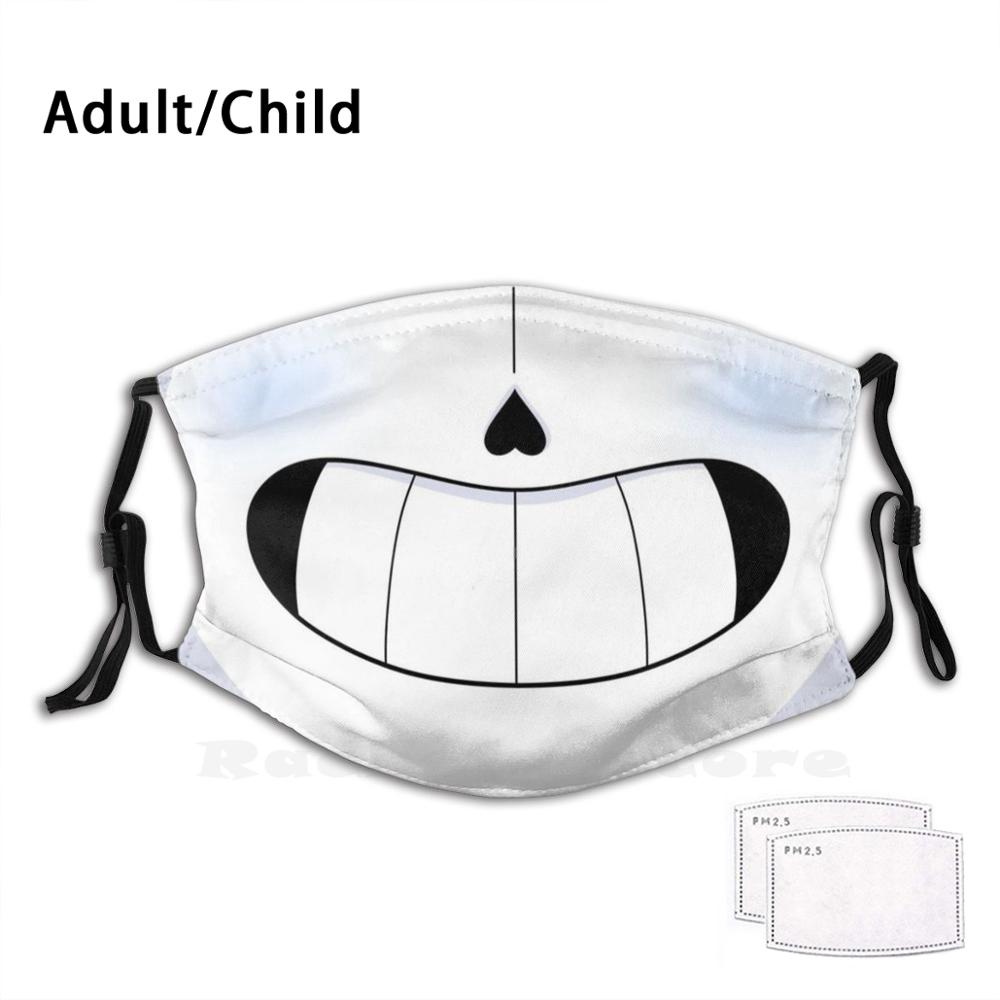 Sans rosto impressão lavável filtro anti poeira máscara boca undertale undertale undertale sans máscara facial keyozee sans