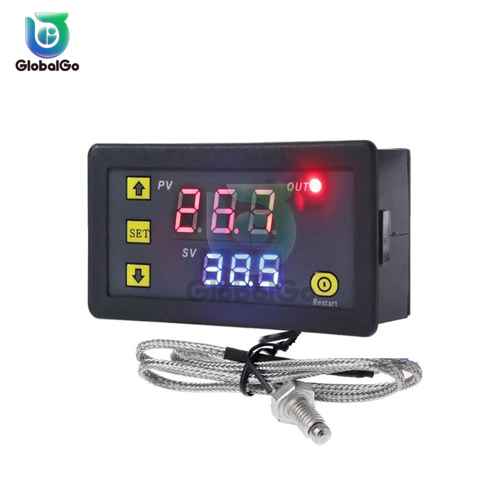 5V 12V 24V 220V -60 ~ 500 ℃ Nhiệt Kế Bình Giữ Nhiệt Nhiệt Độ Điều Khiển Kiểu K cặp Nhiệt Điện Điều Khiển Chỉ M6 Vít Đầu Dò