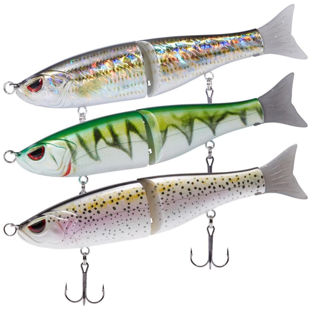 Bassdash-Appât Éldur pour la pêche, leurre pour attraper des poissons tels que les brochets, les truites, les ménés, les bars, 17,8 cm/62,5g, 11,5 cm/18,4g, lot de 3