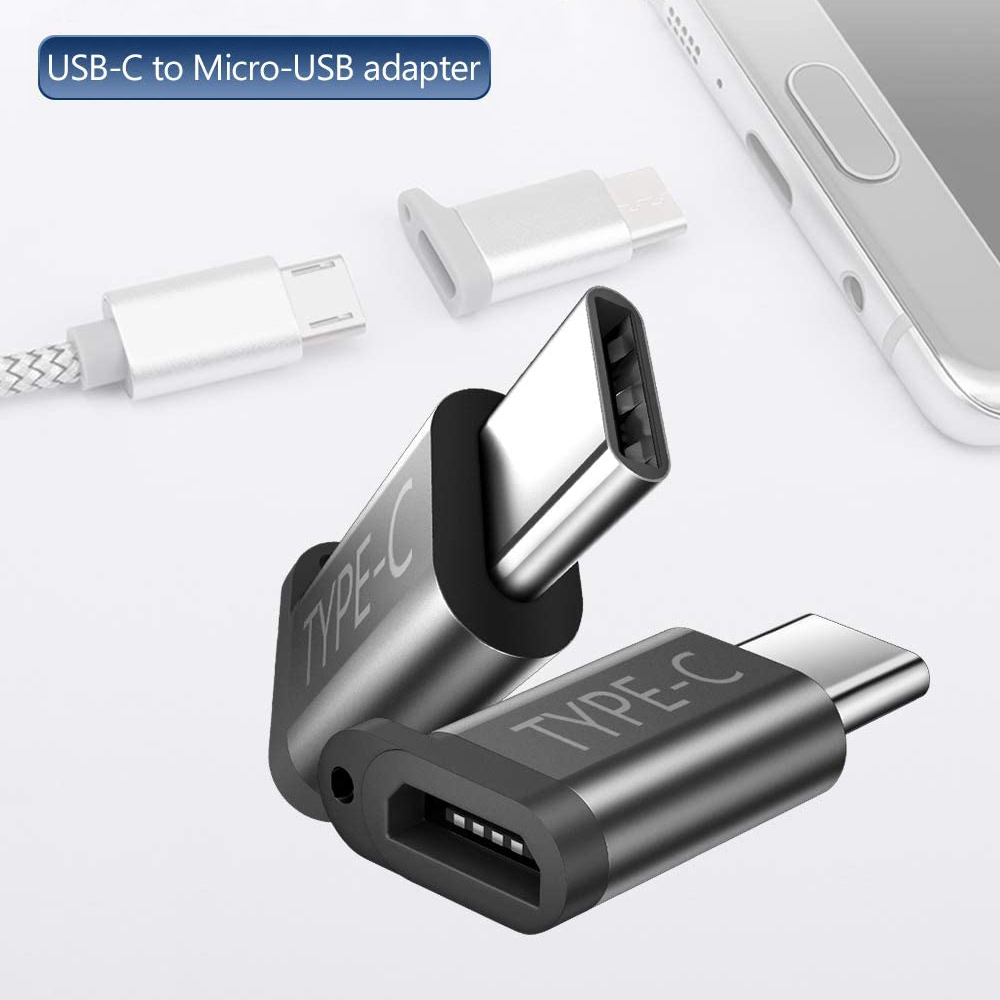 Aluminium Legierung Micro USB Zu Typ C Adapter USB-C Männlich zu Micro USB Buchse Konverter für Samsung LG Oneplus Tablet unterstützung OTG