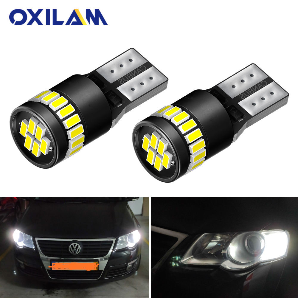 OXILAM 2 шт. Canbus T10 W5W светодиодный 3014 24-SMD габаритная парковочная лампа для Volkswagen Golf Tiguan Jetta City Touran Passat
