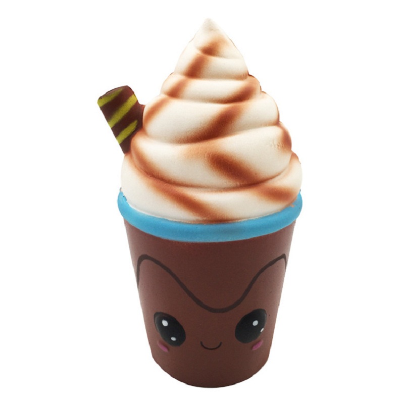 Jumbo chocolate sorvete mole creme perfumado lento subindo alívio do estresse brinquedo para crianças adultos brinquedo de descompressão 15*7.5 cm
