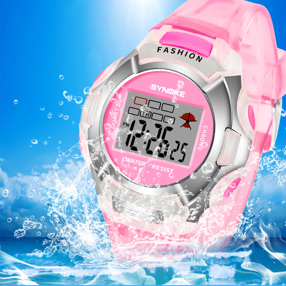Crianças relógios meninos synoke marca crianças esporte relógios à prova dwaterproof água relógio de pulso eletrônico crianças relógio digital para meninos meninas