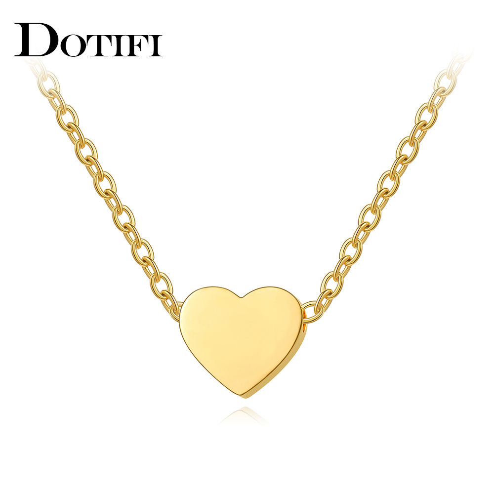 Collane in acciaio inossidabile Cuore carino Collana a catena da uomo in stile coreano di moda per gioielli da donna Ciondolo collare Regali per amici NUOVO