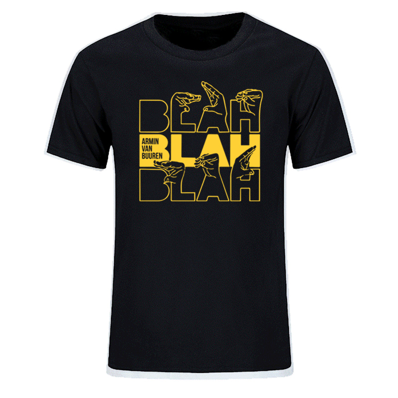 Nueva Camiseta de Verano ARMIN VAN BUUREN BLAH para Fans de la Música Trance, Camiseta Casual para DJ, Hombres, Algodón, Manga Corta, Tallas Grandes