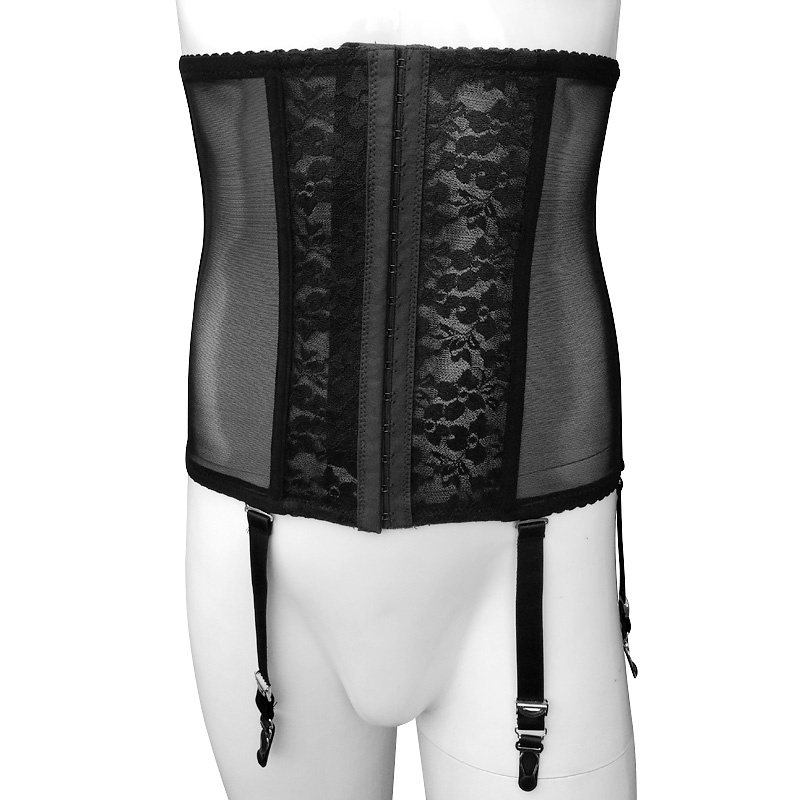 Corsés y Bustiers de encaje Sissy sexys con tirantes de media, ropa moldeadora para hombre, cinturón adelgazante, moldeador de cuerpo, funda de corsé de Fitness