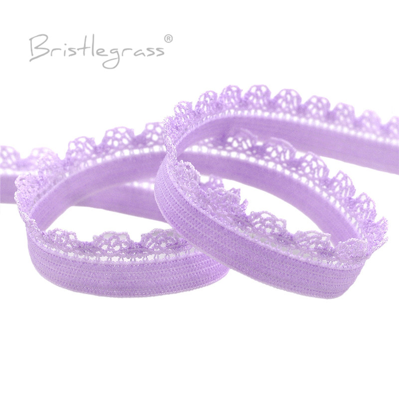 BRISTLEGRASS 2 5 10 Yard 3/8 "10mm Picot pętli Frilly koronki wykończenia gumki dekoracyjne elastan zespoły pałąk bielizna sztuka szycia