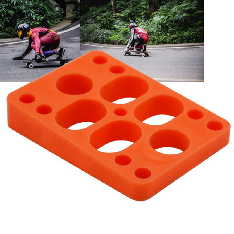 1 คู่ 8-12 มม.Longboard Risers Downhill ยาว Slope Riser รถบรรทุกแผ่นมาตรฐาน 75*55 มม.ความสูงไม่สม่ําเสมอเพิ่มสเก็ต Pads