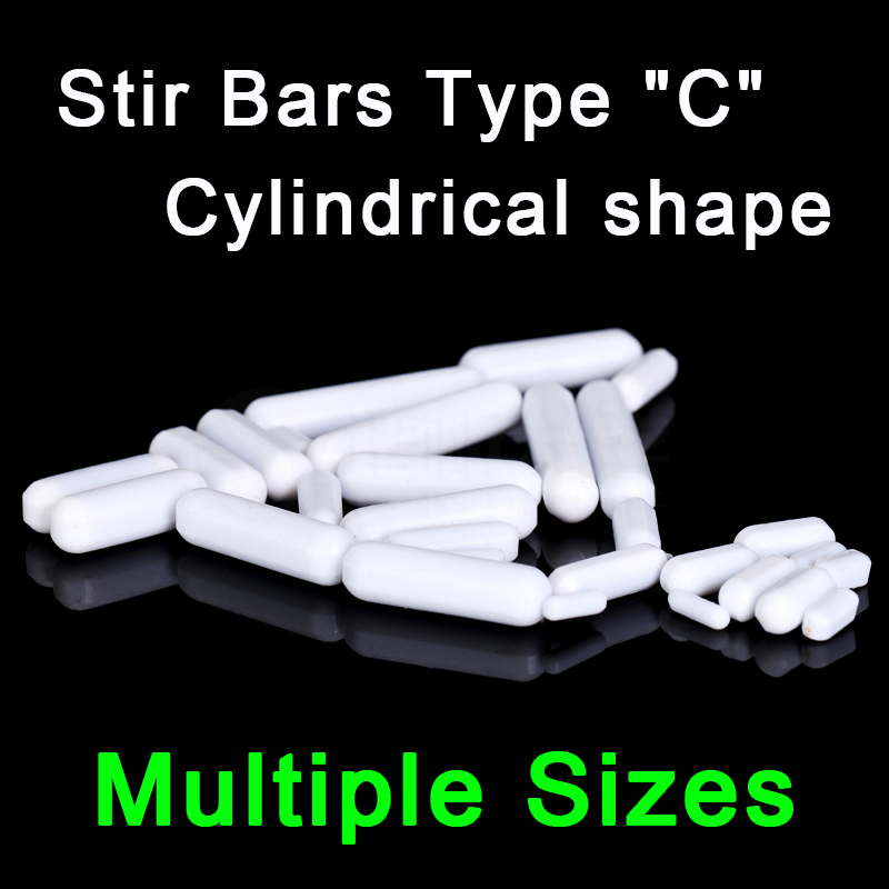 DeliMagnetic-Barre d'Agitation Cylindrique, Type C Magneton, pour Laboratoire, Chimique, Centre Commercial, Blanc, Rotation, 10 Pièces