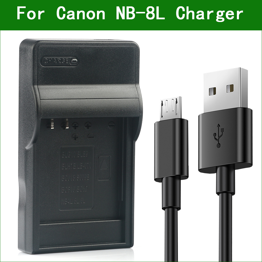 Chargeur de batterie pour appareil photo numérique, NB-8L NB8L NB 8L CB-2LA CB-2LAE, pour Canon PowerShot A2200 A3000 A3100 A3150 A3200 A3300 IS
