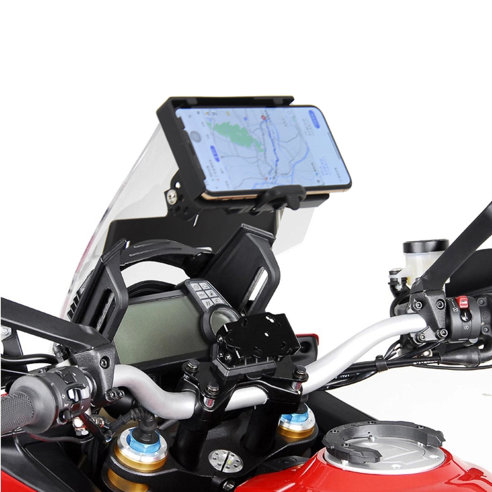 Para DUCATI MULTISTRADA 1200 MY 2010-2012 soporte de teléfono frontal de motocicleta soporte de placa de navegación GPS para teléfono inteligente