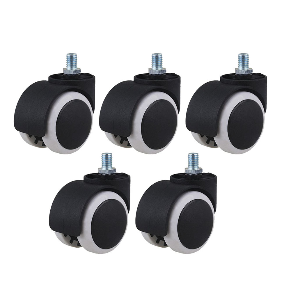 Office Chair Swivel Casters Furniture Wheels Screw Thread Stem Replacement for Sofa Bed Goods Shelf Storage Rack Pack of 5
