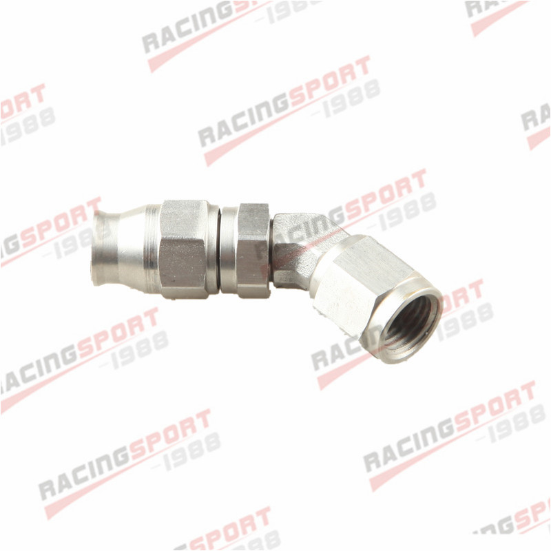 4AN AN4 Yang-4 JIC Stainless Steel 45 Derajat PTFE Putar Ujung Selang Pas