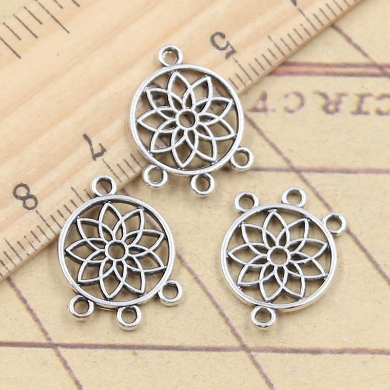20 pz Pendenti e Ciondoli Nativo Dream Catcher Lampadario Connettore 18x14mm Argento Tibetano Pendenti di Colore Antico Fare FAI DA TE Fatti A Mano mestiere