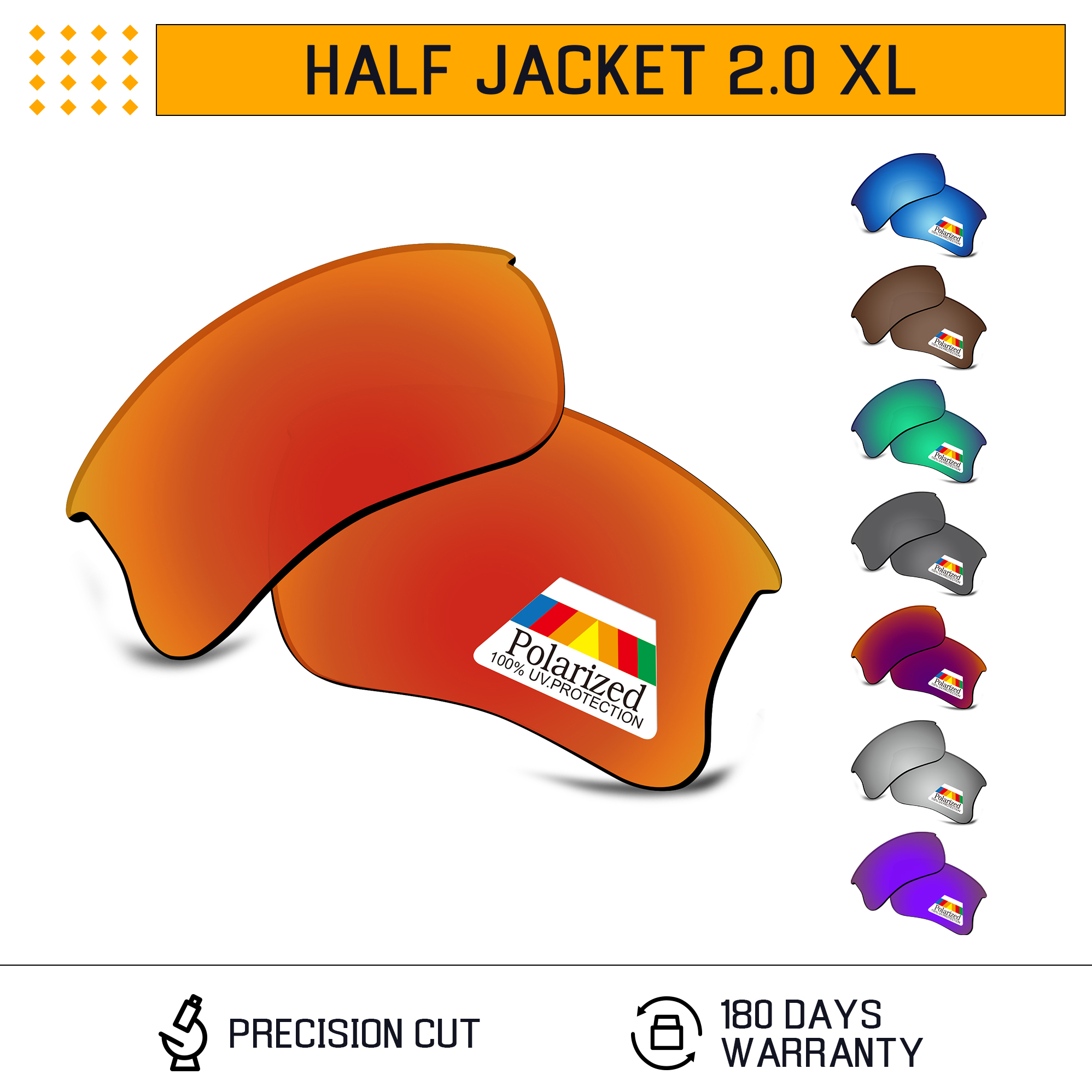 Bwake Polarisierte Ersatz Linsen für-Oakley Half Jacket 2,0 XL OO9154 Sonnenbrille Rahmen-Mehrere Optionen
