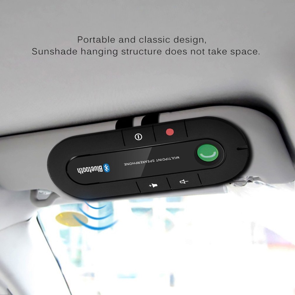 Kit de Carro Bluetooth USB Sem Fio, Alto-falante Bluetooth, Telefone, Reprodutor de Música MP3, Clip para Visor Solar, Carregador Sem Aux