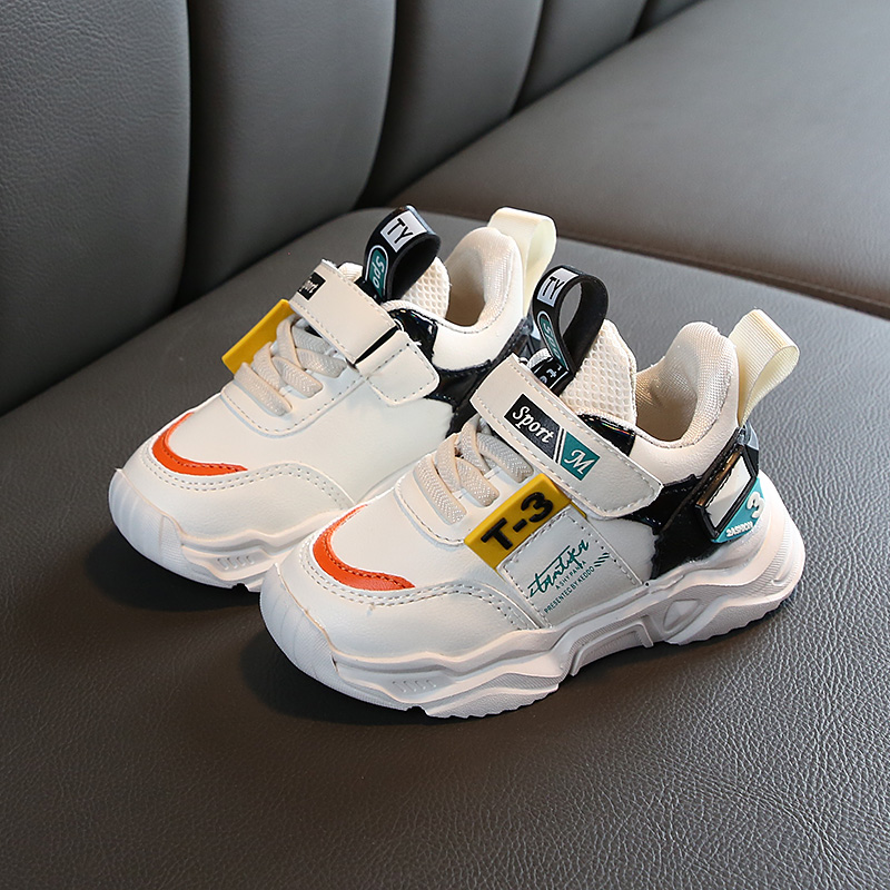 Couro artificial confortável moda bebê tênis sapatos outono inverno meninos e meninas esportes da criança tênis para o bebê