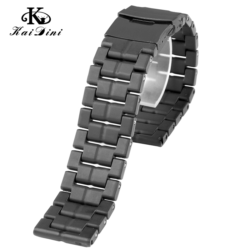 Correa de reloj de acero y plástico de 23mm, correa ligera de fibra de carbono para 3080 3150 3051Sport, pulsera negra para hombre