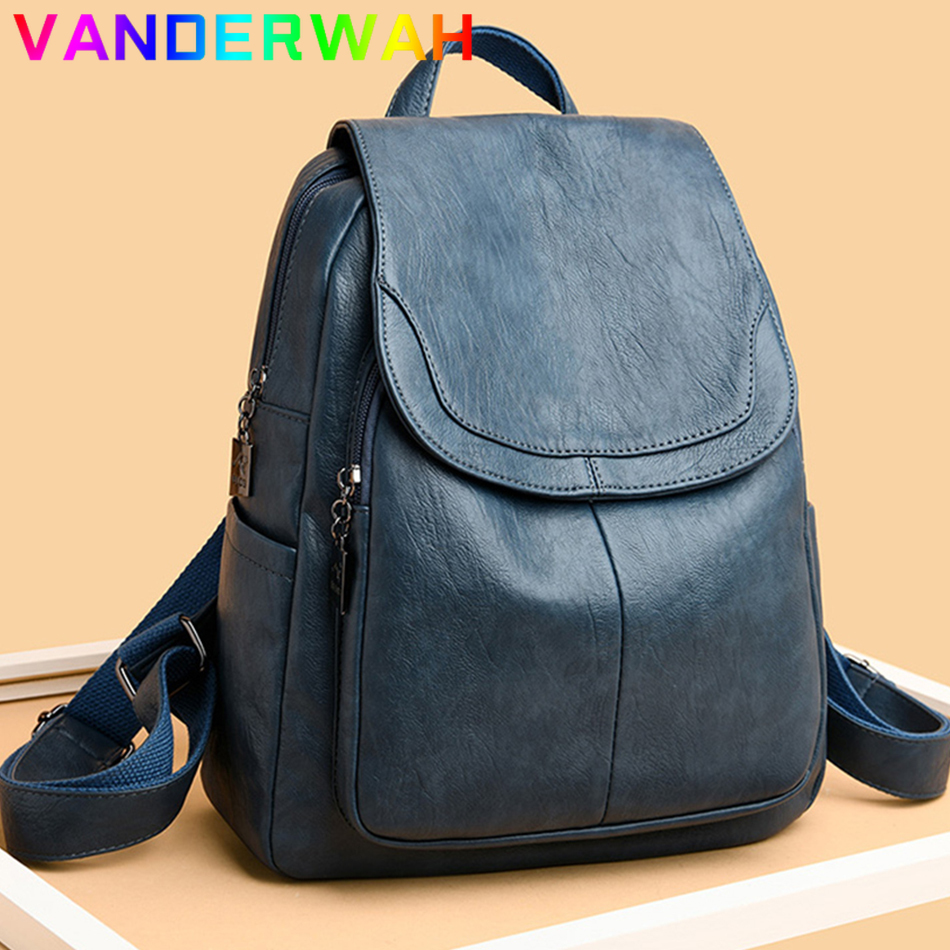Echte Vrouwen Rugzak Lederen Mode Dames Schoudertas Sac A Dos Dames Bagpack Mochilas Schooltassen Voor Tienermeisjes 2023
