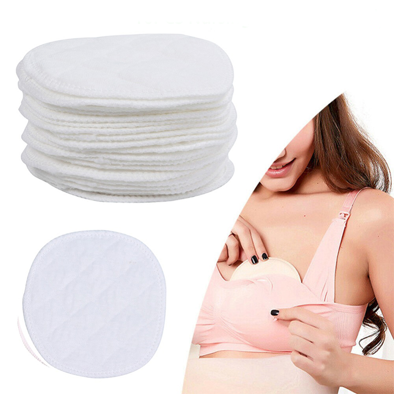 Almohadillas de algodón reutilizables para lactancia de bebé, accesorio de lactancia de 3 capas, impermeable, lavable, suave y absorbente, 6 uds.