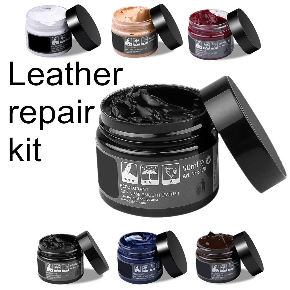 Kit de cuidado del coche, herramienta de reparación de restauración de piel de cuero líquido, asiento de coche, sofá, abrigos, agujeros, restauración de grietas y arañazos para zapatos de coche