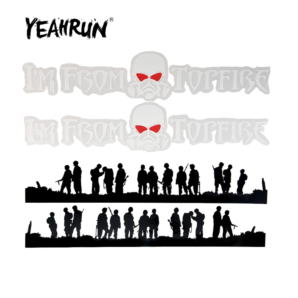 YEAHRUN RC Car Shell Decal Logo Adhesives Sticker dla TRX-4 Axial SCX10 4x4 D90 D110 1/10 1/8 RC Crawler Car Decoration Parts