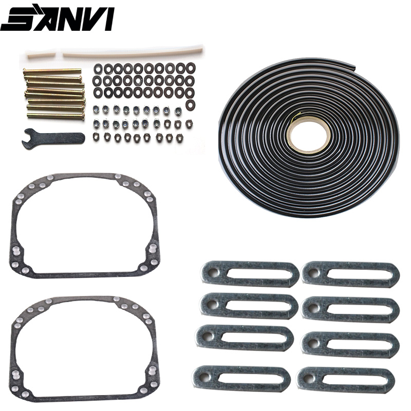 SANVI Bingkai Dudukan untuk Hella 2 Hingga Hella 3R G5/Koito Q5 Bi Xenon/Lensa Proyektor LED Lampu Depan Adaptor Aksesori Lampu Mobil