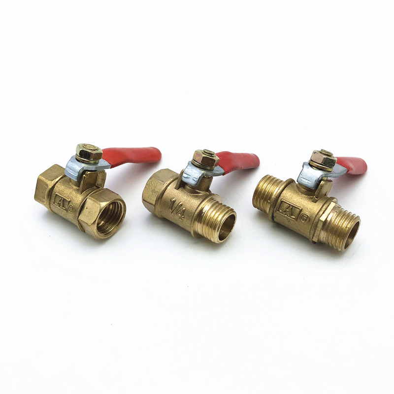 1/8 "1/4" 3/8 "1/2" BSP หญิงชายด้าย 2 WAY ทองเหลืองนิวเมติกปิดวาล์วท่อเชื่อมต่ออะแดปเตอร์ Coupler