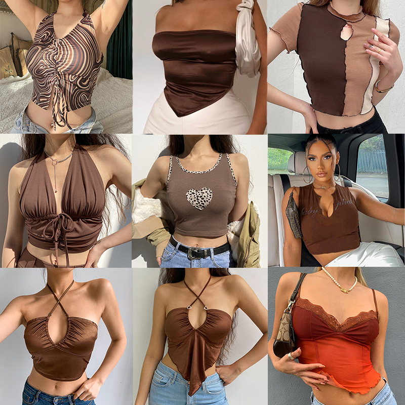 90s Baby Tee Bustier เสื้อผ้าสําหรับ Y2k Corset เซ็กซี่ Tank Crop Tops ผู้หญิง Cyber อุปกรณ์เสริมฤดูร้อนเสื้อความงาม Camisole