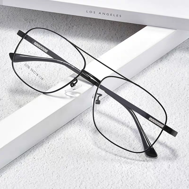 BCLEAR-Monture de lunettes à double pont pour hommes, monture optique en alliage, lunettes pour hommes, grand visage, haute qualité, mode classique, chaud