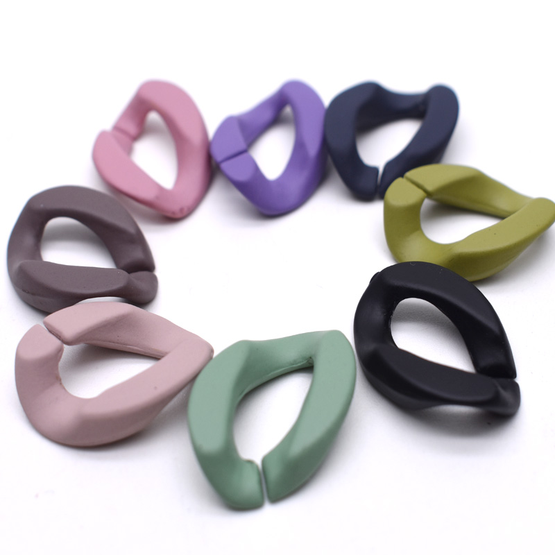 Pintura acrílica a mano multicolor, piezas ensambladas retorcidas, cuentas para mujer, colgante de resina esmerilada, collar, accesorios de joyería