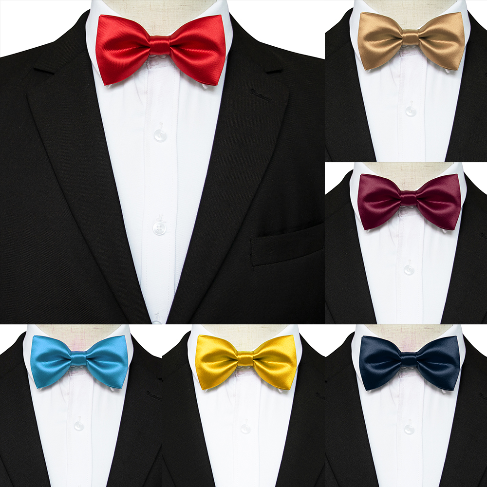 Jemygins gravata borboleta infantil masculina, cor sólida, alta qualidade, nó borboleta, vermelho, preto, para festa de casamento, presentes de negócios, gravatas