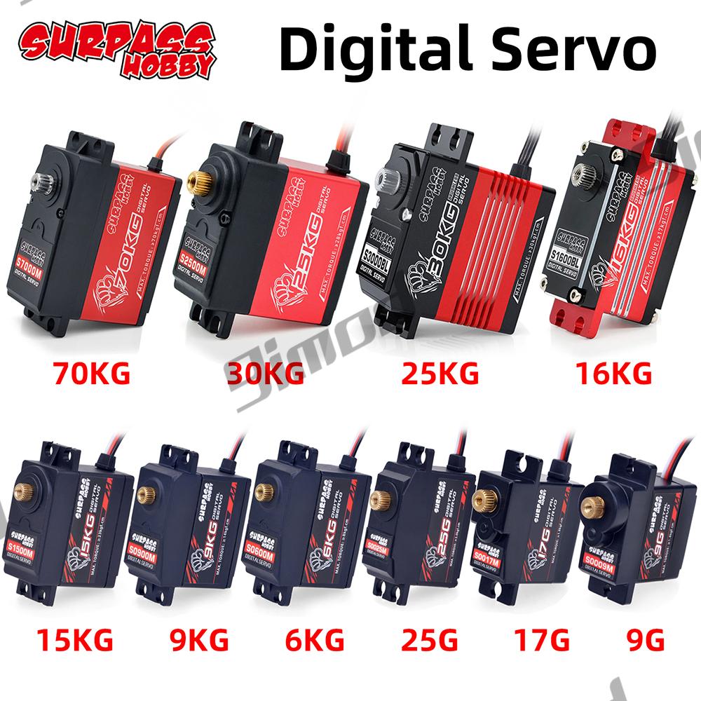 Servo RC 1/10 Mini servomotore con ingranaggi metallici ad alta velocità 9g 15kg 20kg 25kg 30kg Servo per rc 1/8 1/12 1/10 RC Car