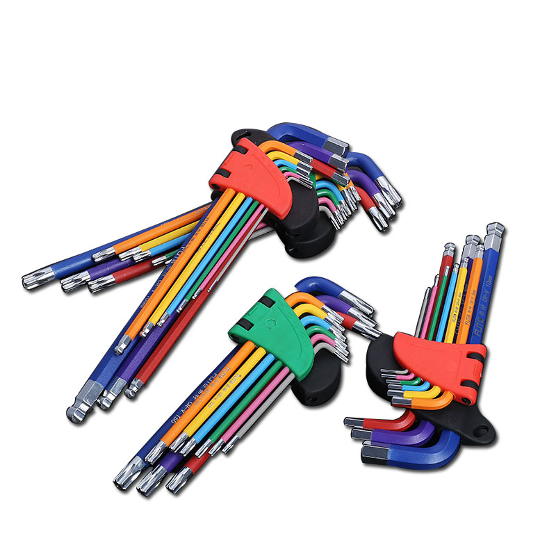 Box-Endschlüssel-Set, Torx-Sternschlüssel, Schraubendreher, Kugelkopf-Inbusschlüssel, Werkzeug, Typ L, 9 Stück, 1,5 mm–10 mm Drehmoment, langer metrischer Steckschlüsselsatz