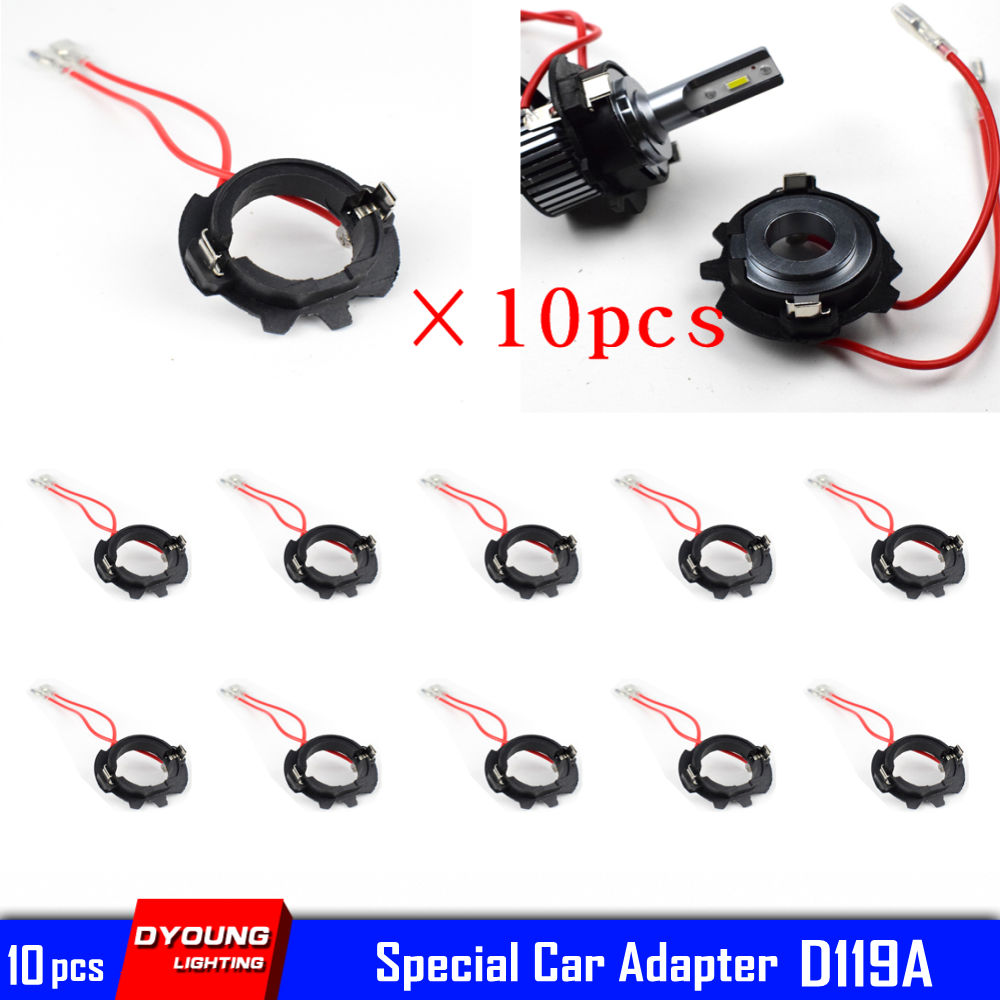 Para vw golf mk5 acessórios adaptador de farol h7 base da lâmpada retentor fio para jetta carro led farol substituição d119a 10 pçs/lote