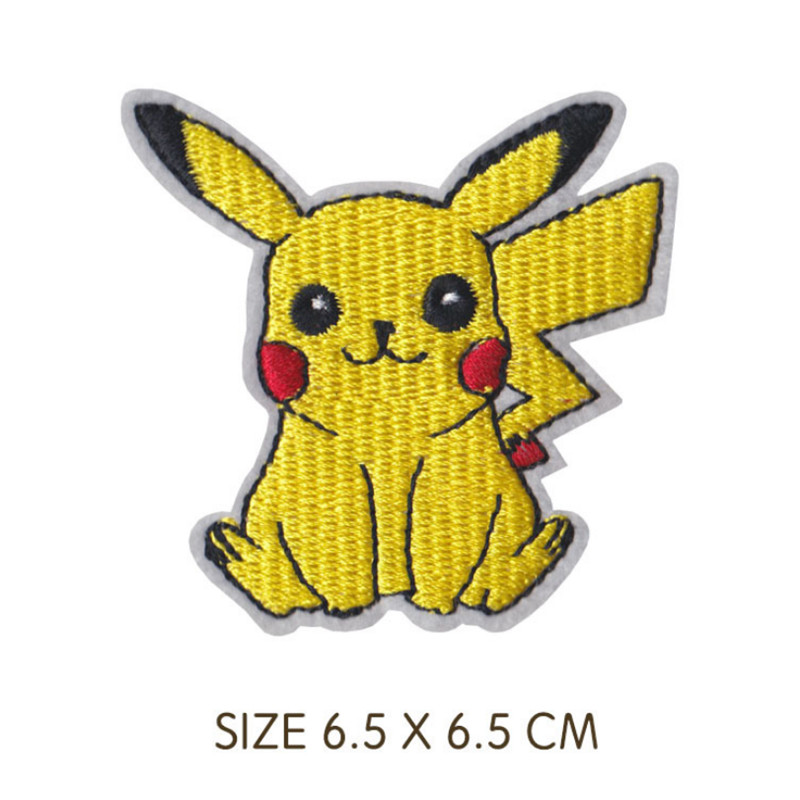 30 Estilos de Parches de Tela de Pokémon, Pegatinas de Ropa de Pikachu, Parches Bordados para Coser, Apliques Termoadhesivos para Ropa, Dibujos Animados, DIY, Decoración de Prendas