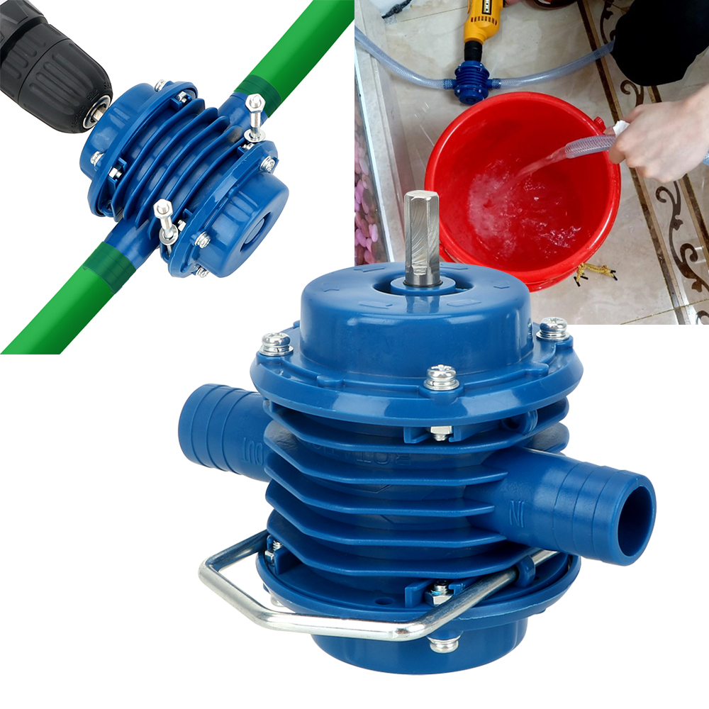 NICEYARD Mini-Hochleistungs-Kreiselpumpe mit selbstansaugender Handbohrmaschine, keine Strom erforderlich, Zentrifugalpumpen für den Hausgarten