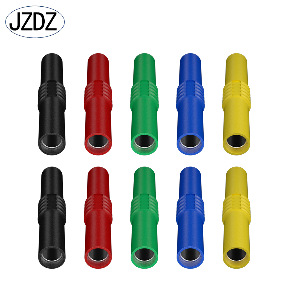 JZDZ 10 ชิ้น 4 มม. ปลั๊กกล้วยตัวเมียอะแดปเตอร์ต่อขยายฉนวนปลั๊กกล้วยขั้วต่อ J.20009