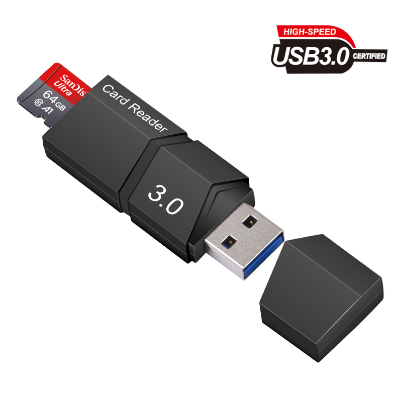 Lector de tarjetas Micro SD USB 3,0 lector de tarjetas 2,0 para adaptador Micro SD USB unidad Flash lector de tarjetas de memoria inteligente lector de tarjetas SD