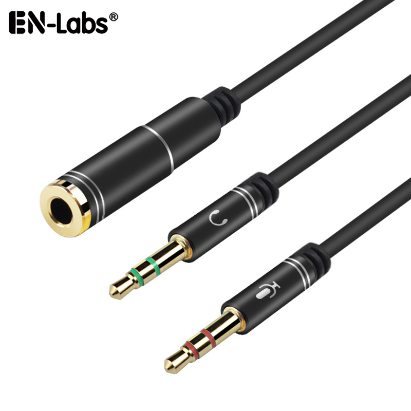 Mini Jack 3.5 Mikrofon Headphone Y Splitter Kabel Adaptor, 3 5 Minjack Stereo Audio dan Mikrofon PLUG UNTUK 4 Pole Jack Headset Earphone