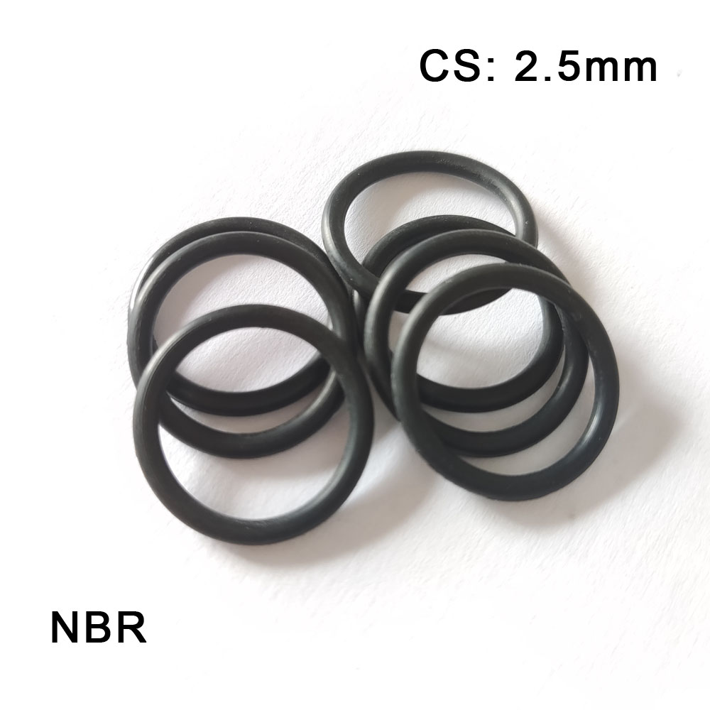 Junta de anillo de sellado NBR CS 2,5mm arandela de goma de nitrilo butadieno OD 7mm ~ 100mm resistencia a la abrasión a prueba de agua