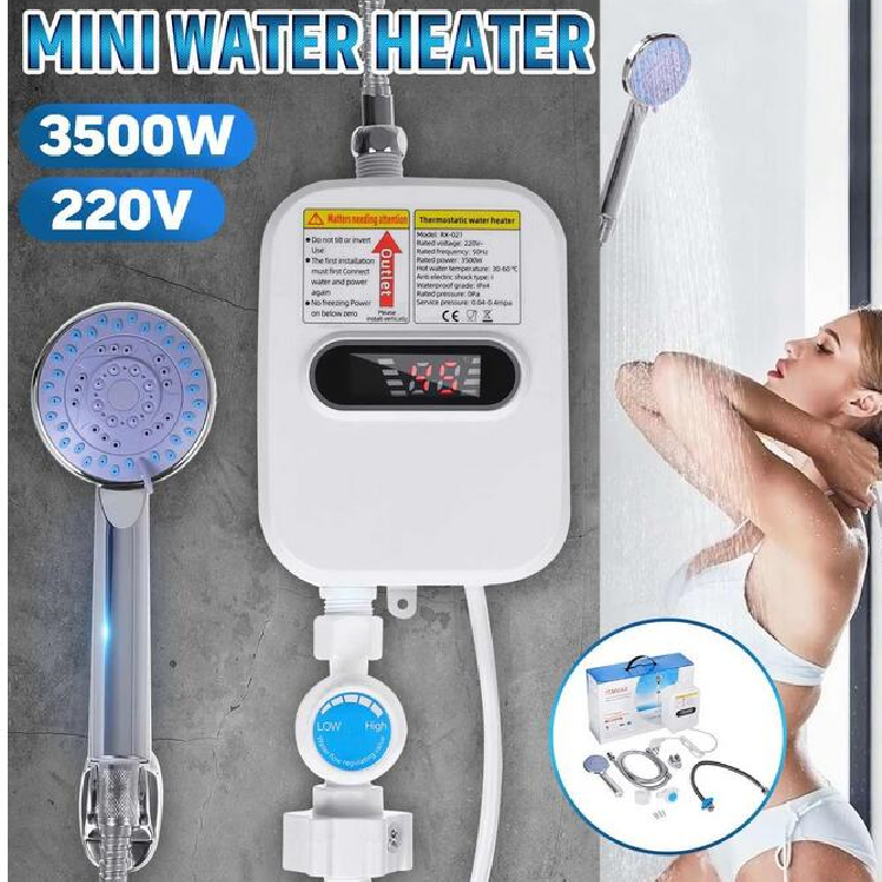 RX-21,Warmtoo eléctrico sin tanque 3500W Mini calentador de agua caliente instantáneo grifo de cocina calefacción 3 segundos calefacción instantánea