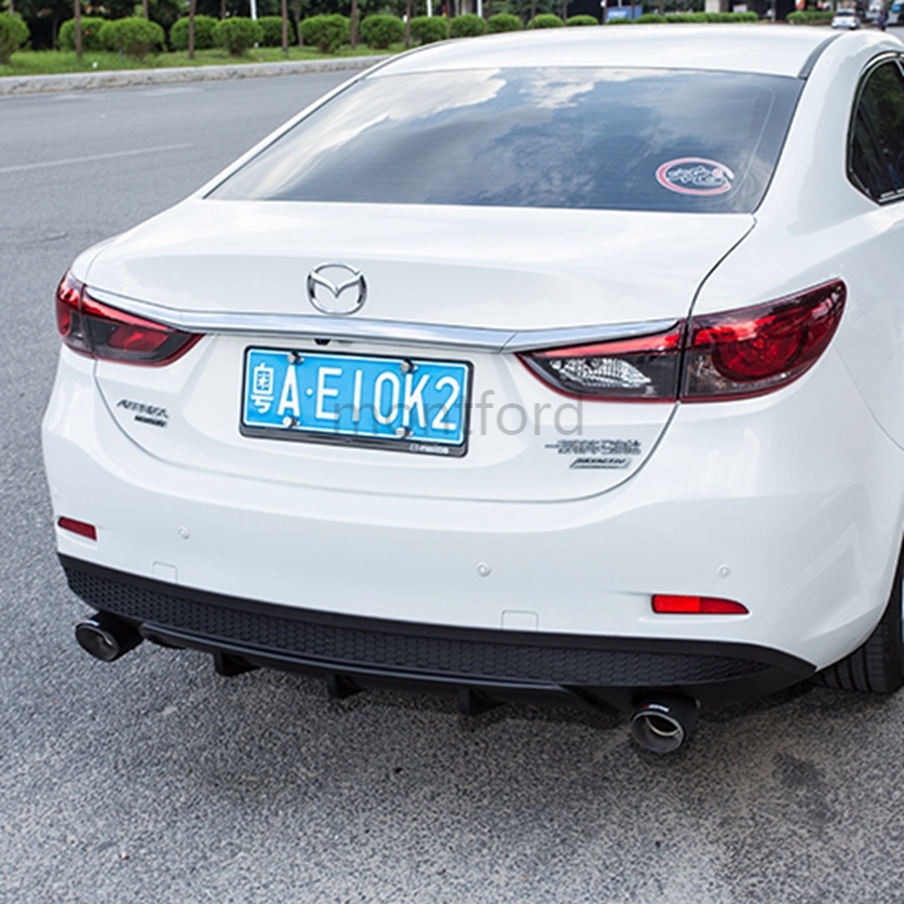 MONTFORD-difusor de alerón trasero para Mazda 6 M6 Atenza 2014 2015 2016 2017 ABS, Protector de parachoques, cubierta de placa de deslizamiento, color negro
