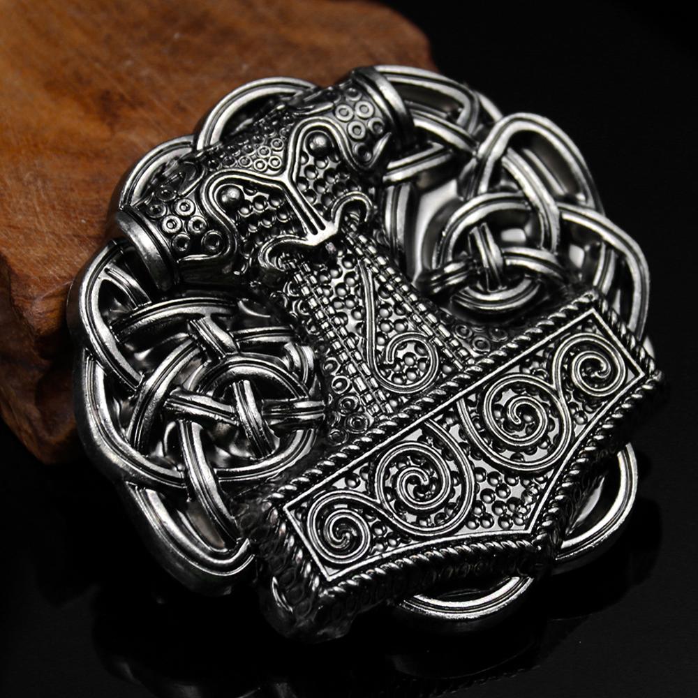 Cowboy ocidental 3d heavy metal viking martelo cinto fivela mitologia nórdica rei odin acessório para homens jeans presente