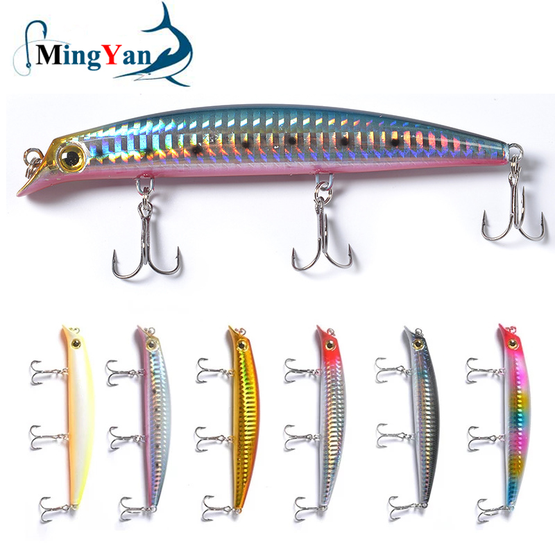 Señuelo de Pesca Popper de 12cm y 15g, cebo duro Artificial Isca, anzuelo triple, Crankbait flotante, aparejos de Pesca, 1 unidad