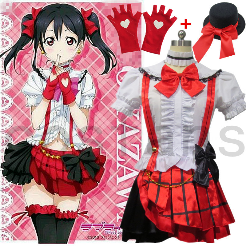 Love Live! โรงเรียนIdolโครงการNico Yazawa Cosplayเครื่องแต่งกายเครื่องแต่งกายMuse Group Uniform Customในสต็อก