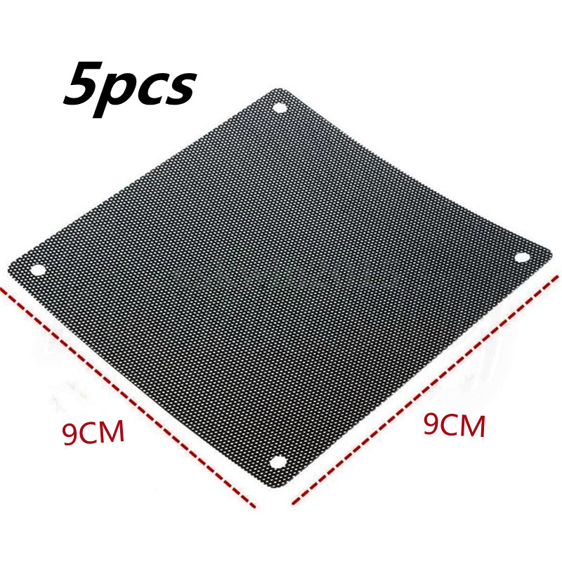 5 sztuk 80mm 90mm 120mm 140mm komputer obudowa PC wentylator chłodzący filtr pyłowy siatki pokrywa z siatki komputera osłona PVC wentylator chłodzący przeciwpyłowy netto